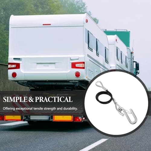 SUPVOX Wire Towing, with Break Universal Coating, 3500lb Strength with Rubber 2pcs Safety Cable Hooks Heavy Duty Steel Trailer Use for Vehicle and Outdoor Towing Tasks — view 4
