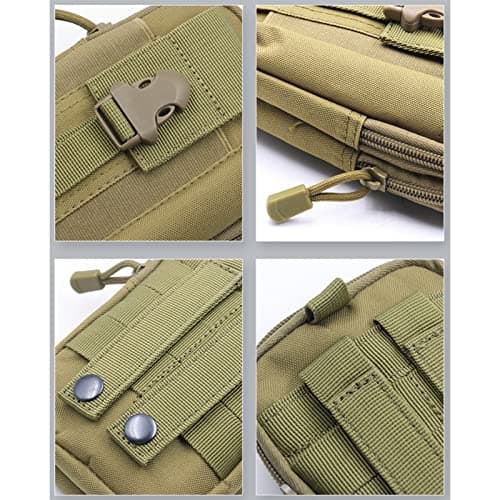 ZhaoCo Multi-Purpose Poly Tool Holder, Tactical Molle EDC Pouch Utility Gadget Belt Waist Bag with Cell Phone Holster for Sports Hiking Camping - Camouflage — view 3