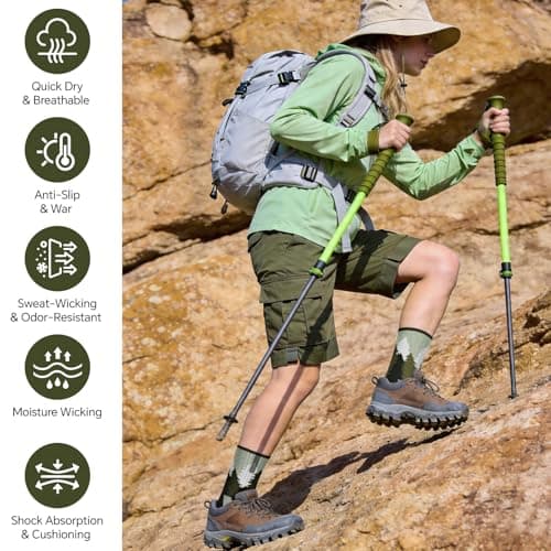 Queenshin Merino Wool Hiking Socks for Women Walking Thermal Thick Warm — view 5