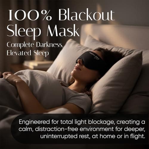 Proglobe Luxe Blackout Sleep Mask, Back and Side Sleepers, Black — view 2