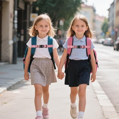 Zcbzbn Pack of 2 Chest Strap Backpack, Adjustable Chest Strap Backpack, Adjustable Chest Strap for School Bag, Nylon with Buckle, for School Backpack Outside Travel, pink, 2cm — view 5