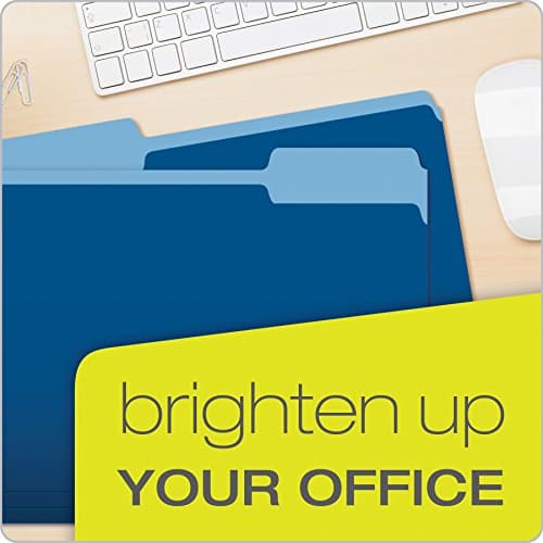 Pendaflex Two-Tone Color File Folders, Letter Size, 1/3 Cut, Navy, 100 per Box (152 1/3 NAV) — view 6