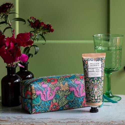 William Morris At Home Hand Cream 100ml and Wash Bag, Moisturiser, Shea Butter, Magnesium, Travel Size, Toiletry, for Cosmetic and Beauty Essentials, Vegan and Cruelty Free, Gift For Her — view 6