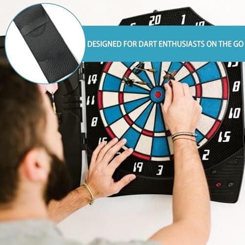 CHXTguyue PU Leather Darts Case 3-Dart Portable Compact Durable Storage Holder - Professional Organiser for Soft Tip & Steel Tip Darts | Home Travel Pub Use — view 6