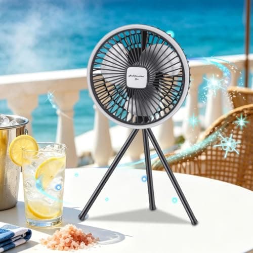 Solar Fan Floor Desk Air Blow Device with Tripod Stand — view 3