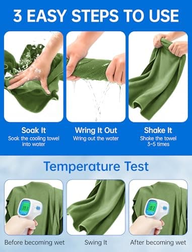 CHEMLUK Cooling Towels for Hot Weather: 100x30CM Instant Cool Towel for Neck Face UPF 50 Quick Dry Microfibre Ice Sweat Towel for Gym Sports Running Hiking Workout Travel — view 2
