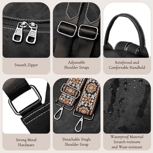 Puwuzixi Women Backpack Anti-Theft Lightweight Waterproof PU Fashion Travel Multipurpose Convertible Purse Shoulder Bag Handbag Backpack — view 6