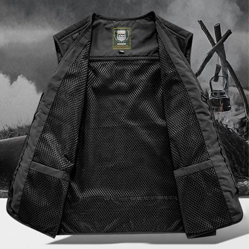 Men’s Utimen’s Utility Giletlity Gile Cargo Vests with Multi Pockets Outdoor Lightweight Travel Security Vest Plus Size Sleeveless Zip up Jackets for Tool Work Fishing Hiking — view 5