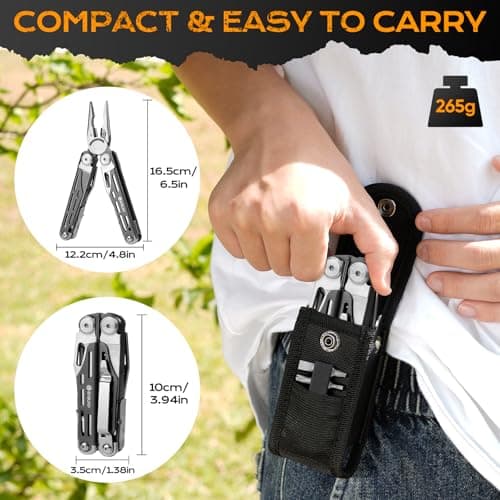 BIBURY Multitools, BI2038C Titanium Plating Multi Tool Foldable Pliers — view 6