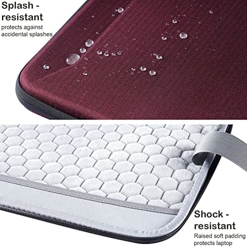 TECHGEAR Hard Shell Case for 15.6-16" Laptops, Zipped Travel Shockproof Sleeve Case, Shoulder Strap, fits Lenovo Yoga 720 IdeaPad 310 320 ThinkPad T570/Dell Inspiron 15/HP Envy 15/15.6" Notebooks etc — view 3