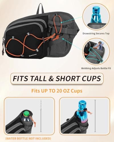 Sportsnew Bum Bag Fanny Pack for Men Women with Water Bottle Holder — view 2