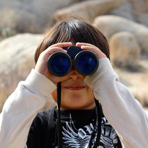 sourcing map Binoculars 4X30 Compact Foldable Binoculars Shock Proof Sky Blue with Neck Strap for Bird Watching Hiking Camping — view 6