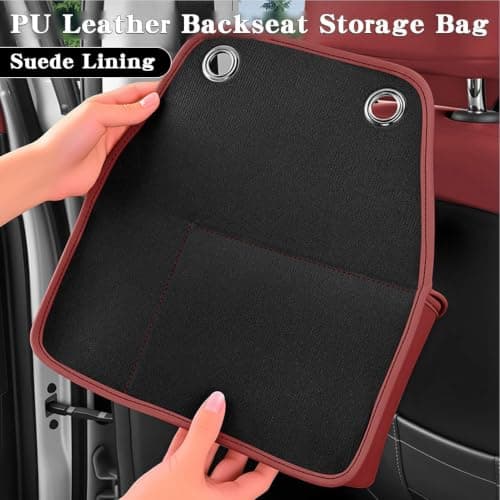 Back Seat Car Organizer with Tissue Box Cup Holder Auto Headrest Storage — view 5