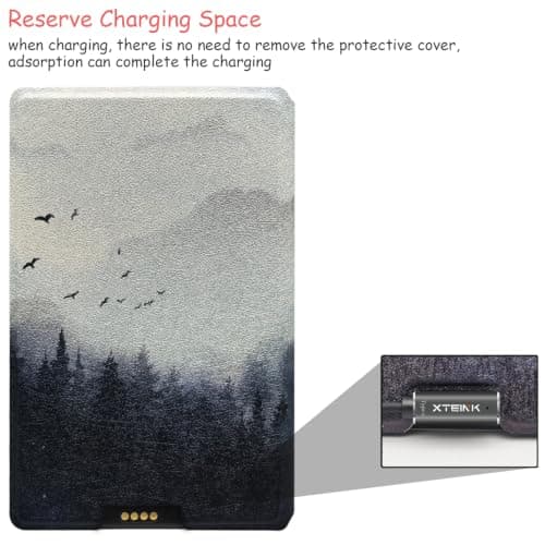 Magnetic Case for 4.3" Xteink X4 Pro Pocket eBook Reader, (Misty Forest) — view 5