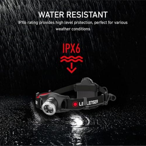 Ledlenser H7R.2 Rechargeable LED Head Torch, Super Bright 300 Lumens Headlamp, IPX6, Up to 30 Hours Run Time, Powerful Strobe Self Defense Feature, Camping Headlight, Running Torch, Hiking Equipment — view 5