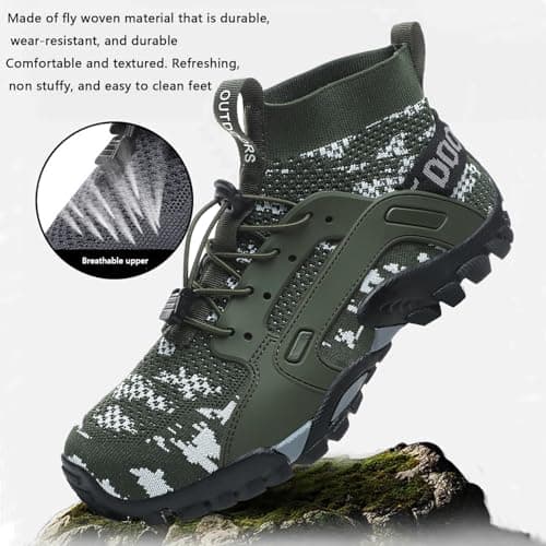VTASQ Hiking Boots Mens Outdoor Non-Slip Trekking Mountaineering Shoes Trainers Lightweight Camping Climbing Shoes Sneaker Camouflage 8 UK — view 4