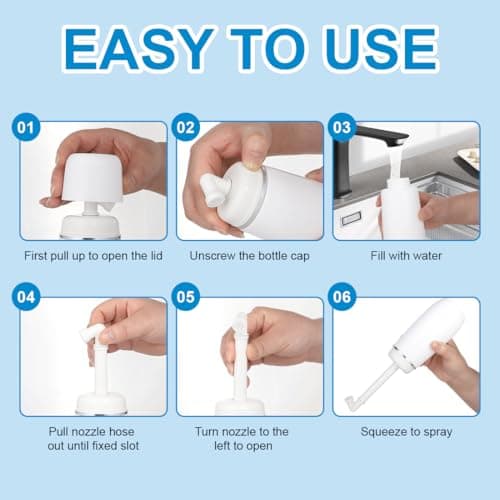 Portable Bidet 400ml Travel Bidet Sprayer Perineal Wash Bottle Upside Down Squeeze Flusher Bottles for Postpartum Care, Recovery and Hemorrhoid — view 4