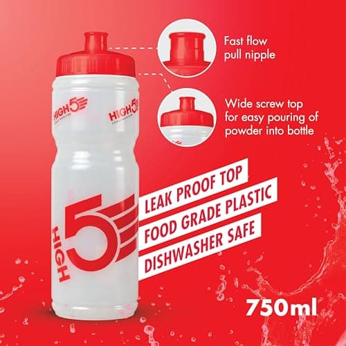HIGH5 Professional Sports Water Bottle, BPA Free, Dishwasher Safe 750ml — view 2