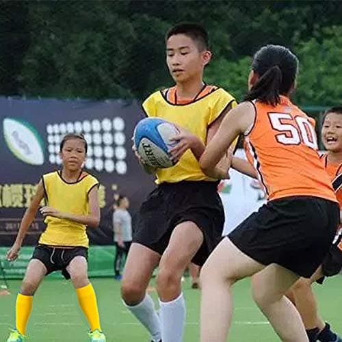 SKeshine Knee High Sports Socks, Breathable Cushioned Compression Soccer Rugby Hockey Socks, Anti-Odour Long Athletic Socks for Men Women Kids, 1 Pair (Yellow, 7-10) — view 3