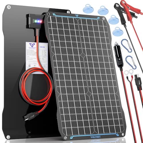 VOLTSET 30W 12V Solar Car Battery Trickle Charger & Maintainer Waterproof
