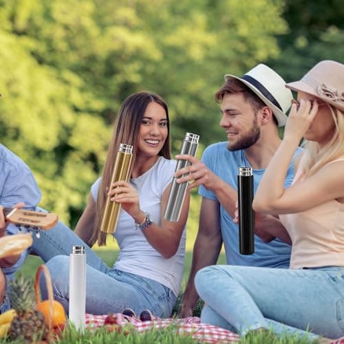 Covzoe 4 Pack Slim Stainless Steel Water Bottles Leak Proof, 280 ml — view 6