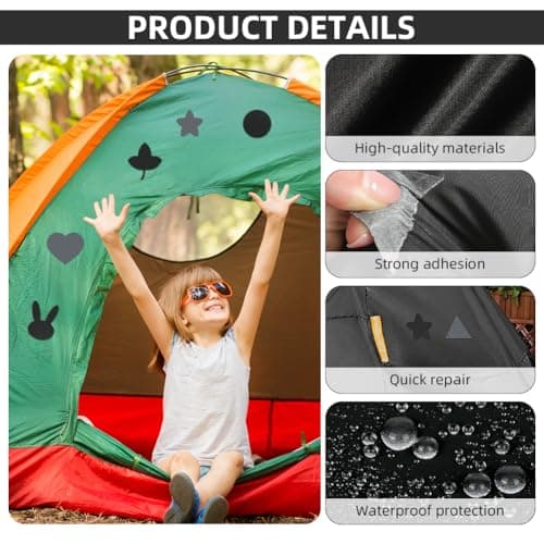 Flintronic Nylon Repair Patches, 10PCS 20x15 cm Self Adhesive Repair Tape, Self Adhesive Waterproof Tent Re-Pair Patch, Nylon Re-Pair Tape for Down Jacket, Tent, Sofa, Clothes, Bags — view 3