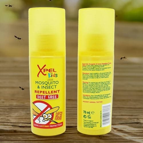 6 x 70ml Xpel Kids Mosquito & Insect Repellent Pump Spray Deet Free(Total 420ml) — view 2