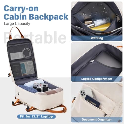 COOLIFE Cabin Suitcase 55x35x20 EasyJet & Ryanair Cabin Bag 40x30x20 PC+ABS — view 6