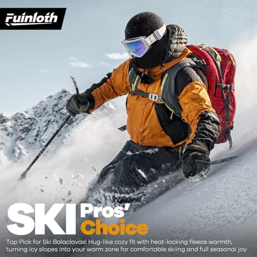Fuinloth Ski Mask Balaclava Pro, Cold Weather Windproof Motorcycle — view 3
