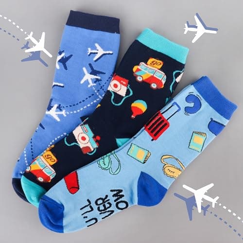 Jeasona 3 Pairs Travelling Socks Travel Essentials Women — view 4