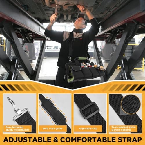 WELDUN Tool Bag 15.5 Inch, 17-Pocket Portable Tool Box Organizer Storage — view 6