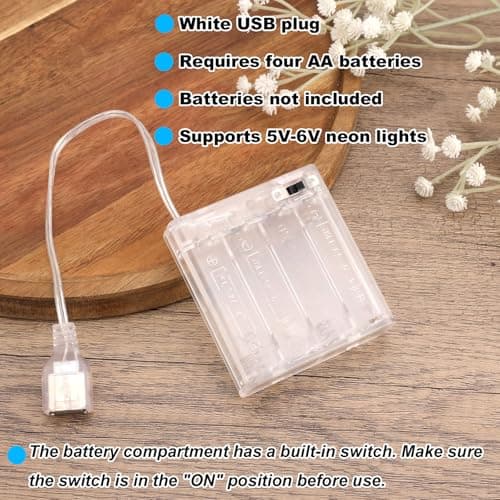 Portable Battery to USB Powered Pack for 5V-6V LED Neon Sign — view 4