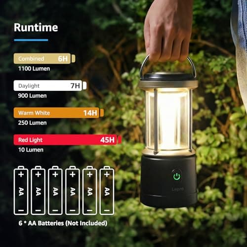 Lepro Camping Lantern, 1100 Lumen Camping Light Battery Powered, Dimmable — view 3