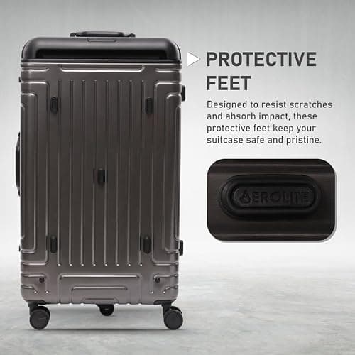 Aerolite Premium Hybrid Aluminium Polycarbonate Trunk, 4+1 Silent Wheels — view 4