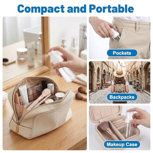 Yuanan 2-Pack Small Spray Bottles 50ml, Fine Mist Refillable Travel Bottles, Empty Mini Atomiser for Toiletries & Skincare — view 5
