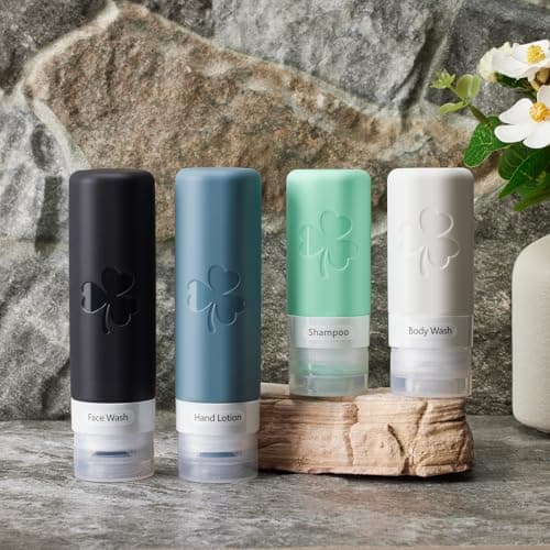 INSFIT 23 Pack Travel Bottles for Toiletries, TSA Approved Silicone Travel Size Toiletries with Toiletry Bag, BPA Free Leak Proof Refillable Travel Essentials for Shampoo Conditioner Lotion — view 5