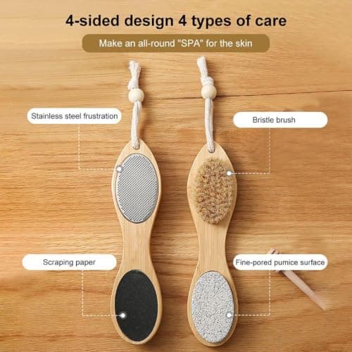Callus Remover for Feet Wood Handle Comfortable Scrubber — view 4