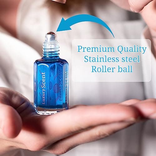 Perfume Oil Ocean Cedar 6ml Roll-On by Luxury Scent – Long Lasting Alcohol-Free Unisex Attar with Clean Fresh Musky Floral Arabian Inspired Notes, Travel Size Body Oil Fragrance for Men & Women — view 4