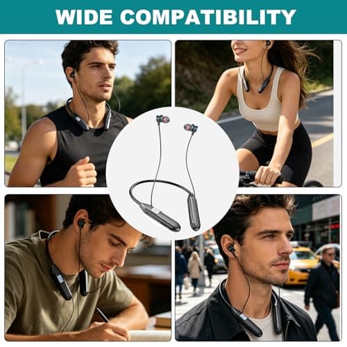kcrnw Wireless Neckband Bluetooth Earphones 5.2 with LED Display Type-C — view 6
