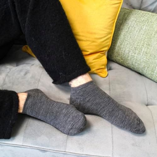 3 Pairs Mens Winter Warm Cushioned Low Cut Ankle Thermal Trainer Socks — view 2