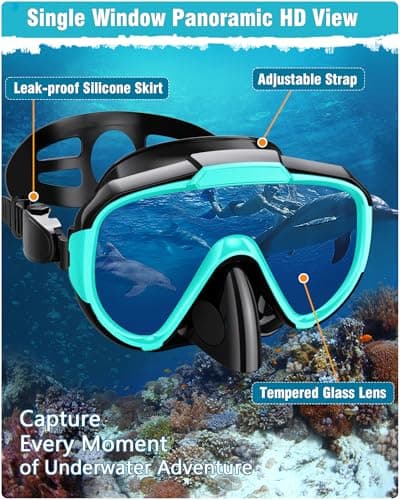 Lealinga Snorkel Set Adults with Flippers, Anti-Fog Snorkel Set — view 2