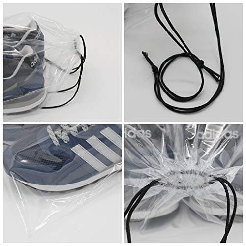 36 PCS Travel Transparent Shoe Storage Bags, Large Portable Clear Shoes Pouch Organizer with Drawstring Rope for Men and Women — view 5