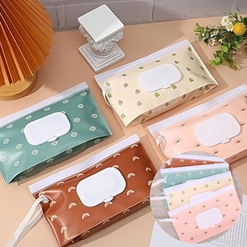 4Pcs Reusable Baby Wipes Pouches, Portable Dispenser — view 4