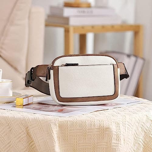 Belt Bag For Women Everywhere Crossbody Waist Bag Adjustable Strap Vegan Leather Women's Womens Packs Waist Pack (Brown, One Size) — view 3