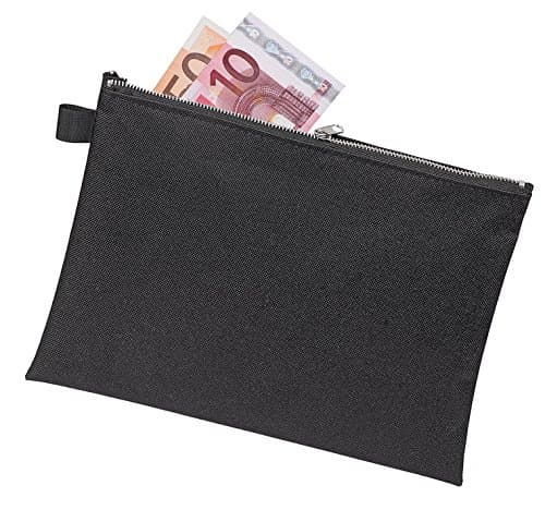 VELOFLEX 2725000 Bank Bag with Zip, DIN A5, 1 Piece, Wallet Made of Robust Textile, Transport Bag — view 2