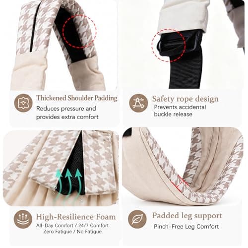 Baby Carrier, Newborn to Toddler, Ergonomic Baby Carrier Lightweight — view 3