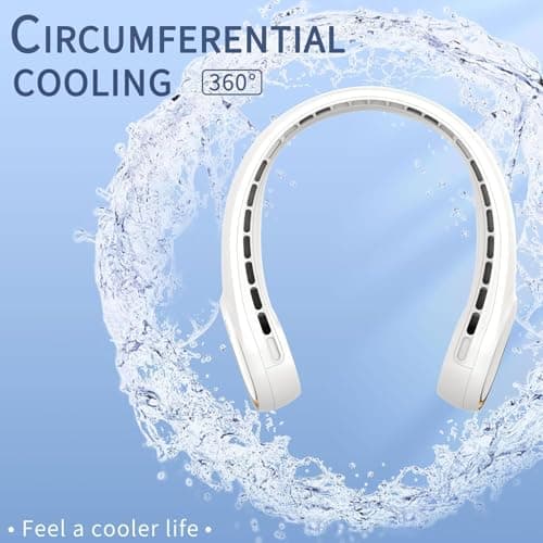 FrSara Neck Fan, Portable Personal Fan Strong Wind, 4000mAh, 360° Cooling — view 2