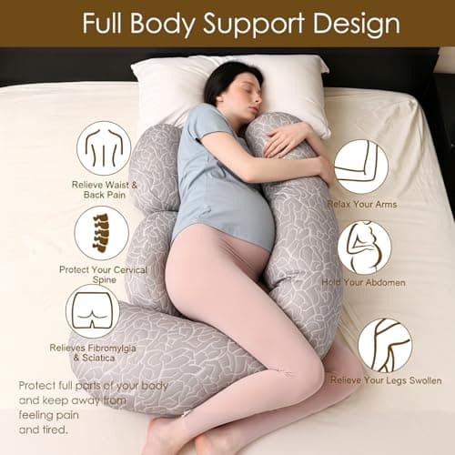 Chilling Home Pregnancy Pillow, F-Shaped Combo Maternity Pillow for Belly — view 2