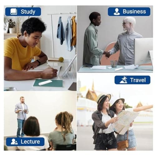 Beufee Translator Device, 127 Languages Translation Device Two Way Offline Language Translator Handheld Translator Device for Learning Business Travel(White) — view 2