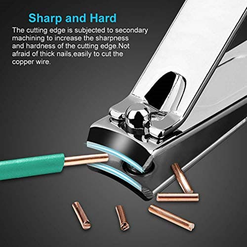 Manicure Pedicure Set Nail Clippers Kit 18 Pcs Stainless Steel Hygiene Kit Portable Nail Trimming set and Grooming Tools with Fine Leather Case [Gift Box] (18 PCS - Black) — view 2